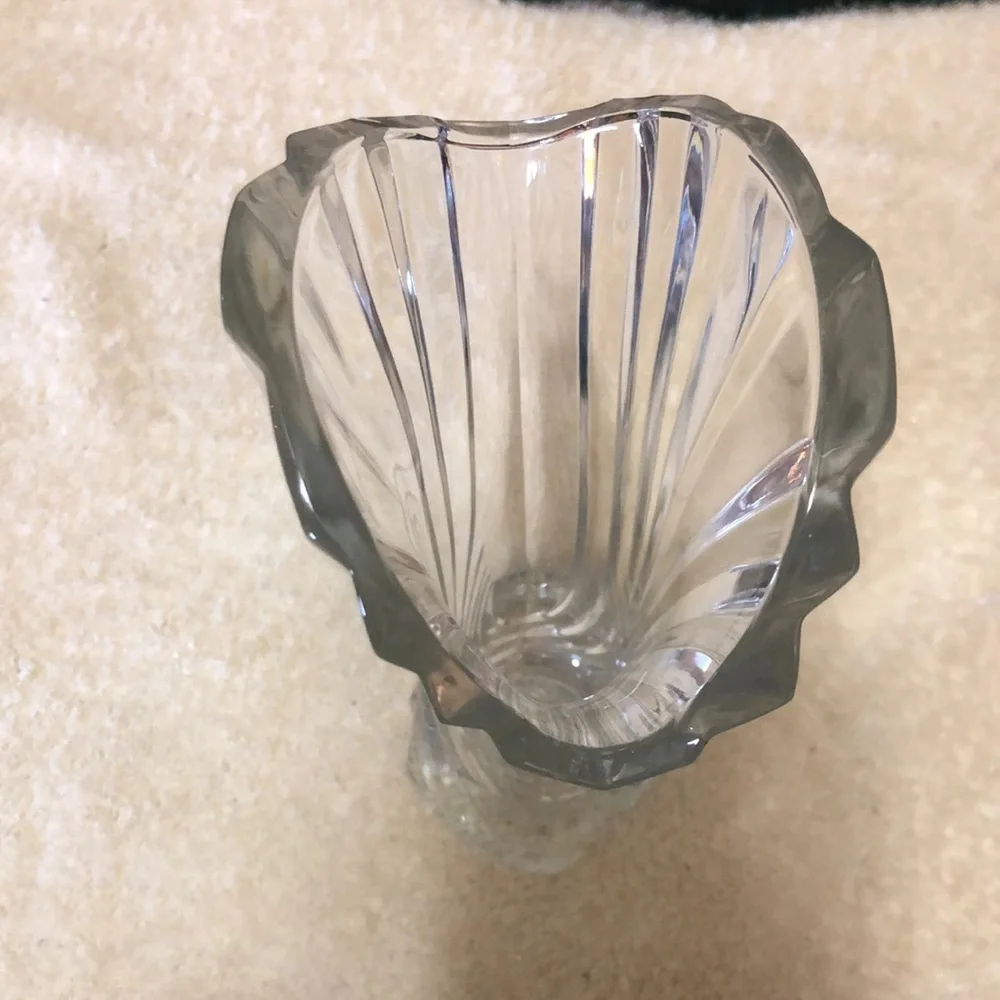 Mikasa Crystal Flores Bud Vase Art Deco Style 8”